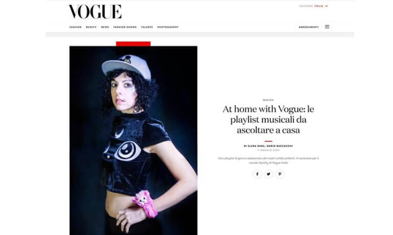 Vogue Auschnitt Giorgia Angiuli