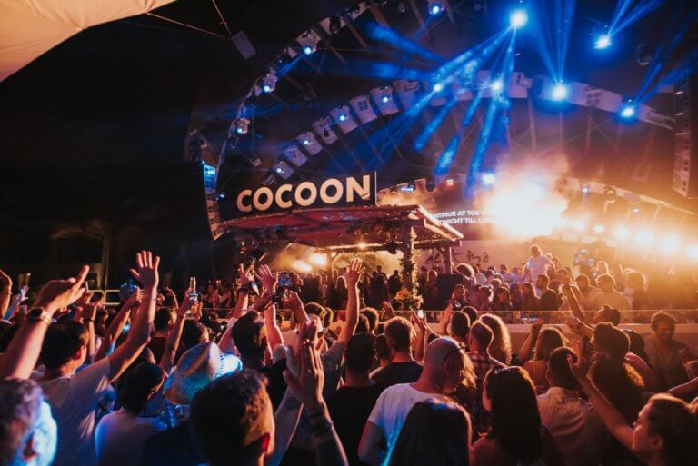 Cocoon Party Image with party people